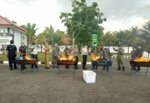 Puluhan Barang Bukti Perkara Tindak Pidana Dimusnahkan oleh Kejaksaan Negeri