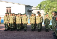 Gelar Apel Gabungan Bersama Satuan Pengamanan Yonkav 8 Narasingawiratama