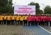Olahraga Bersama Semarakkan HKGB, Kekompakan Polres Nunukan Menguat