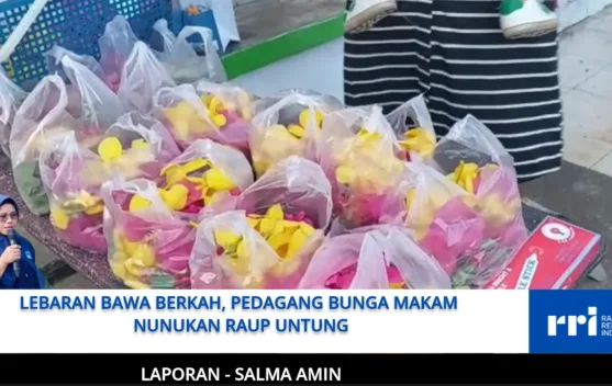 Lebaran Bawa Berkah, Pedagang Bunga Makam Nunukan Raup Untung