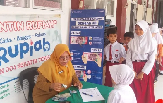Ringgit Masuk Sekolah, SDN 004 Sebatik Tengah Kenalkan Rupiah Sejak Dini