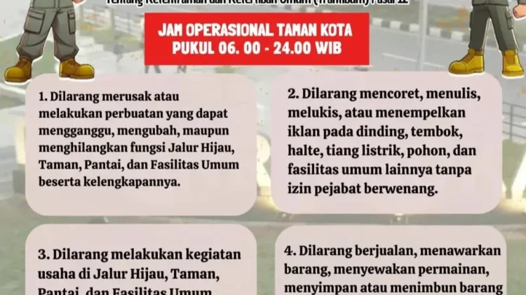 Satpol PP Padang Perketat Pengawasan Taman Kota