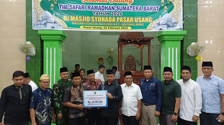 Tim Safari Ramadan Pemprov Sumbar Kunjungi Masjid Syuhada Batang Anai