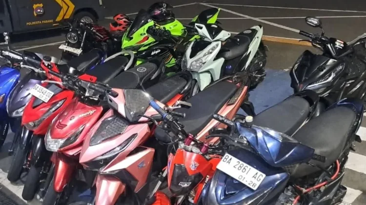 11 Motor Balap Liar di Jalan Baru Pantai Air Manis Padang, Disita Polisi