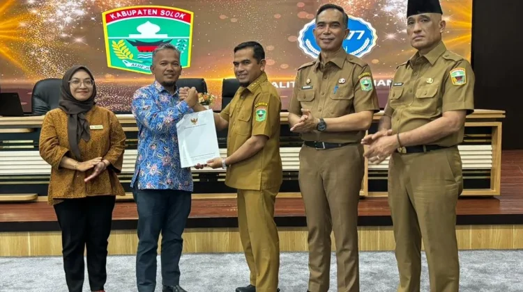Pemkab Solok Raih Predikat Kualitas Tinggi 2025 dari Ombudsman RI