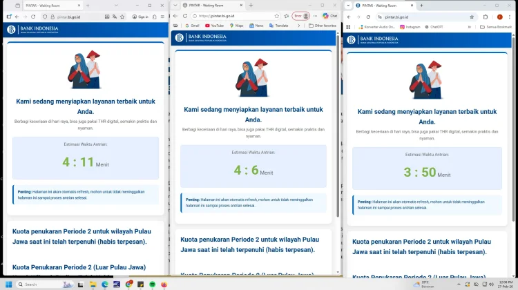 Traffic Tinggi, Warga Sumbar Keluhkan Sistem Tukar Uang Pintar BI