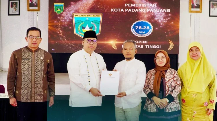 Pemko Padang Panjang Raih Opini Kualitas Tinggi