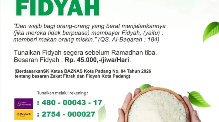 Baznas Padang Imbau Warga Lunasi Fidyah