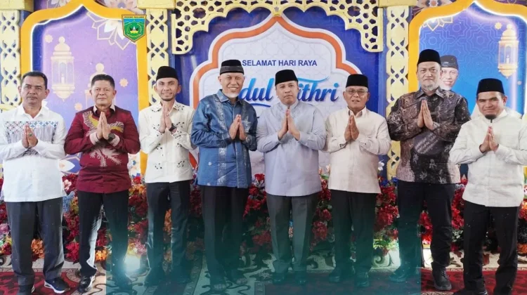 Wako Hendri dan Wawako Allex Silaturahmi Lebaran ke Provinsi