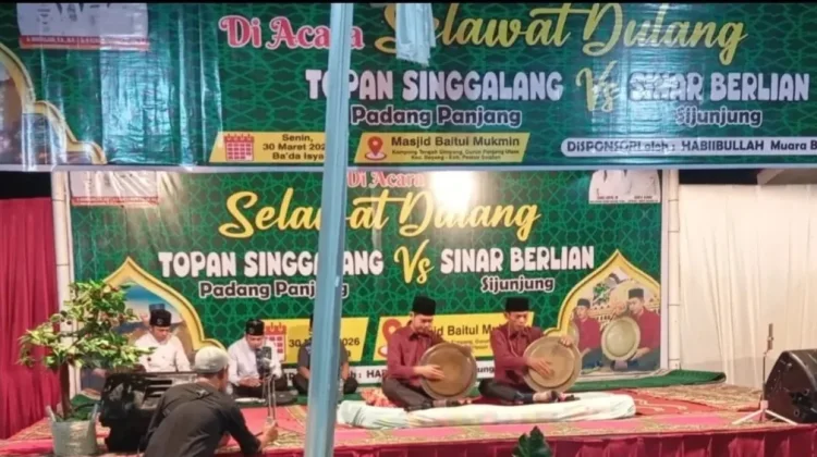 Polsek Bayang Pessel Amankan Selawat Dulang, Warga Antusias