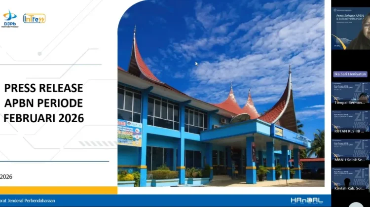 Realisasi Belanja APBN di Solok Raya pada Februari 2026 Capai 24,27 Persen