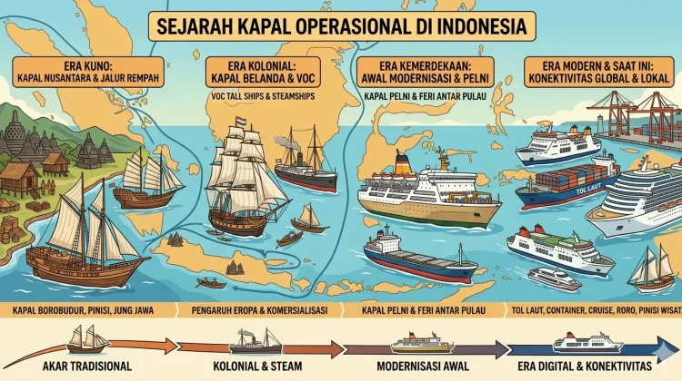 Jejak Panjang Sejarah Transportasi Laut di Kepulauan Indonesia