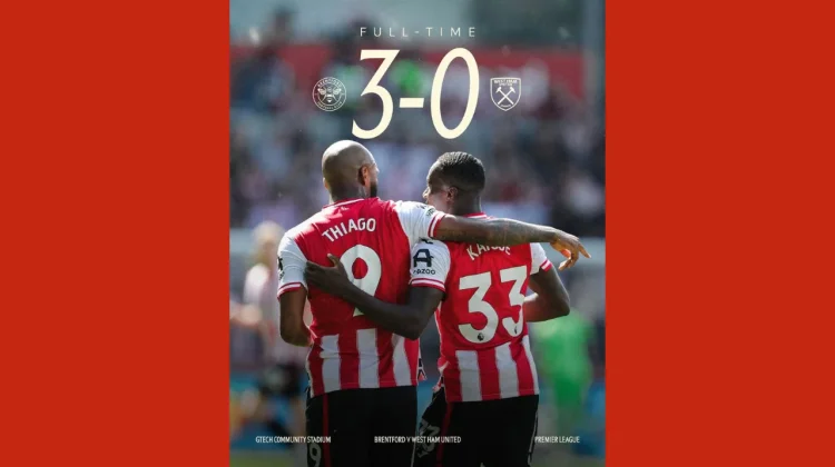 Brentford Hajar West Ham Tiga Gol tanpa Balas