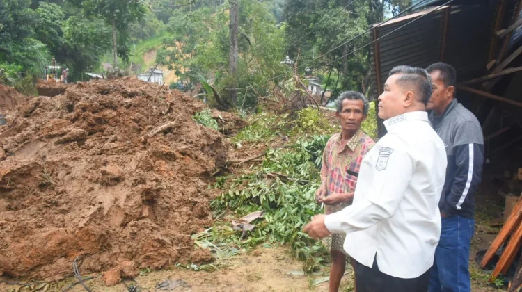 Respons Cepat, Bupati Benni Warlis Tinjau Longsor di Jorong Gantiang Baruah