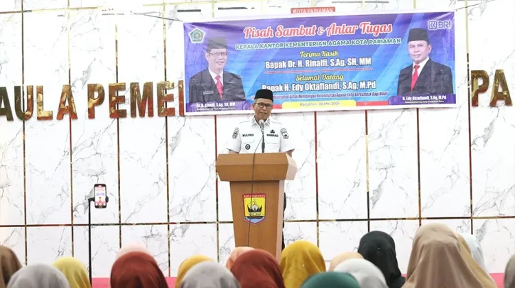 Wawako Hadiri Pisah Sambut Kakan Kemenang Kota Pariaman