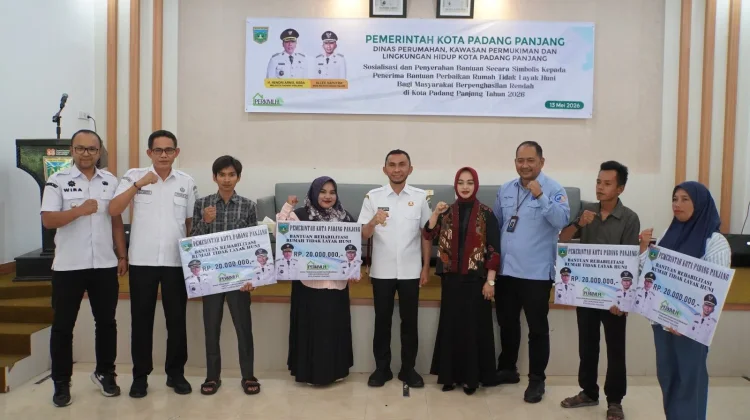Pemko Padang Panjang Mulai Rehab 93 RTLH untuk Warga Berpenghasilan Rendah