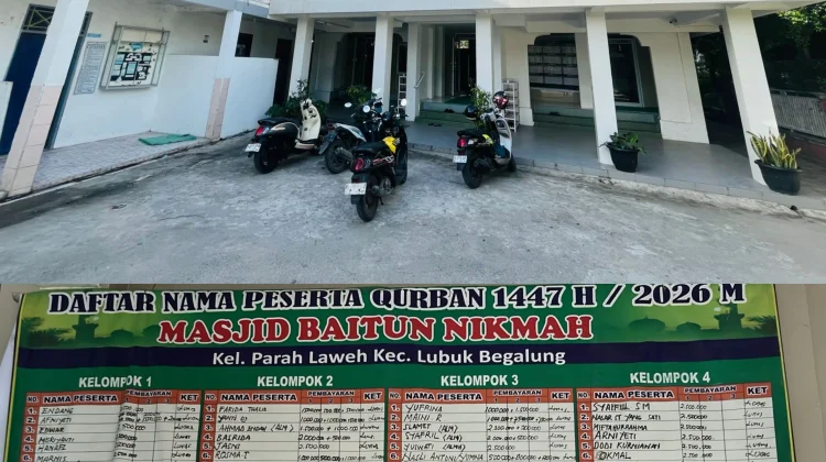 Masjid Baitun Nikmah Padang Kurban Sebelas Sapi Idul Adha 2026