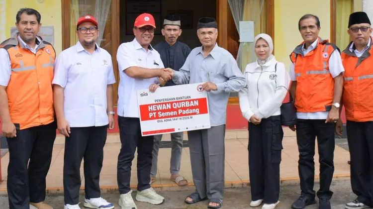 PT Semen Padang Salurkan 36 Sapi Kurban ke Masyarakat Sekitar