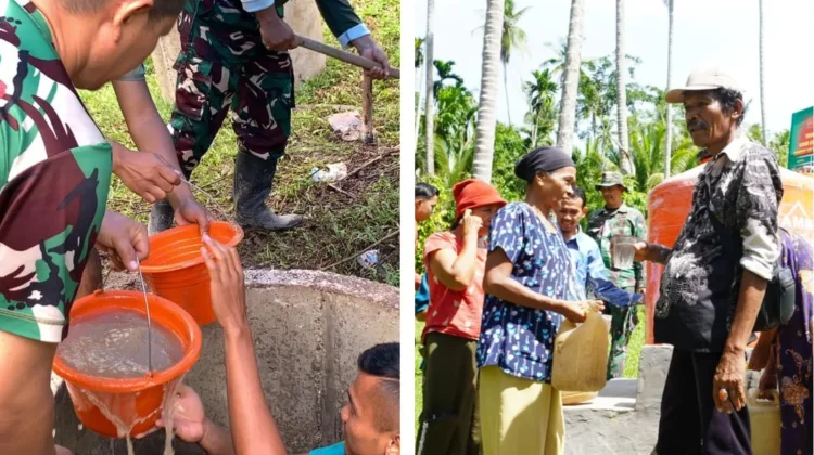 Air Mata Jadi Air Bersih saat Ujung Mata Bor TMMD 128 Menyentak Urat Air Tanah Piaman