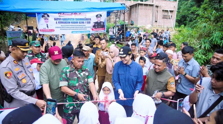 TNI Bangun Empat Jembatan di Dharmasraya Jawab Kebutuhan Masyarakat