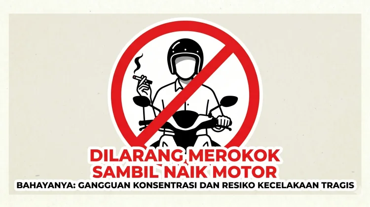 Merokok Sambil Mengendarai Motor, Kebiasaan Kecil yang Membahayakan Keselamatan