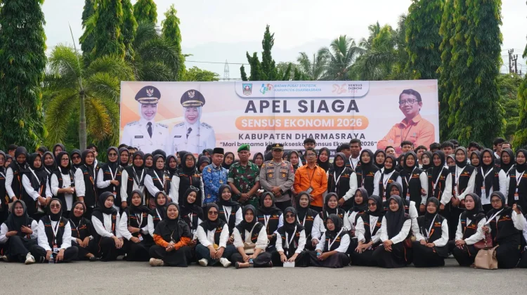 Wabup Dharmasraya Pimpin Apel Siaga Sensus Ekonomi 2026