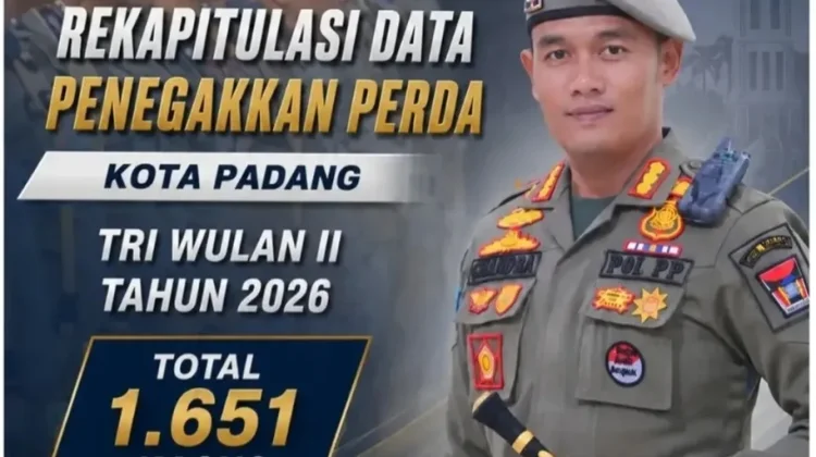Satpol PP Padang Tertibkan 1.651 Pelanggaran Selama Triwulan II 2026