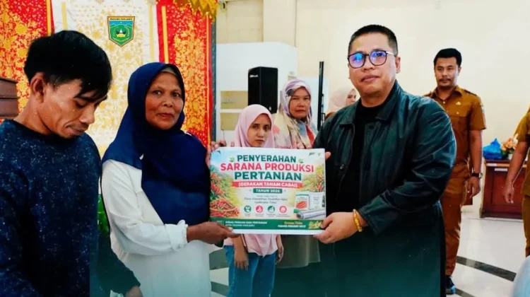 Wali Kota Padang Panjang Hendri Arnis Serahkan Bantuan Sarana Produksi Pertanian,