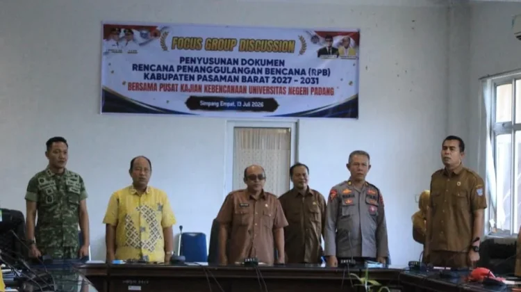 Perkuat Mitigasi, Pemkab Pasbar Susun Rencana Penanggulangan Bencana 2027-2031