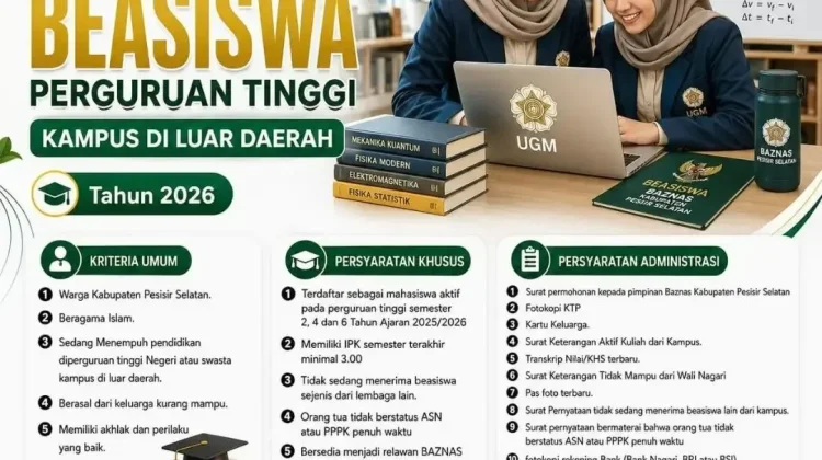 Baznas Pessel Buka Beasiswa Kuliah di Luar Negeri