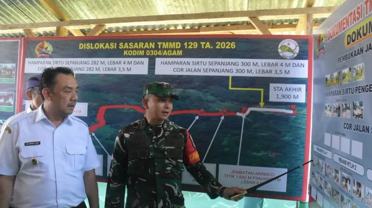 Wabup Agam Tinjau Sasaran TMMD, Pastikan Pembangunan Tepat Sasaran