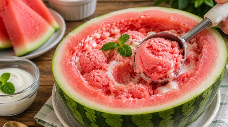 Es Krim Semangka Beku Jadi Tren Camilan Sehat dan Menyegarkan
