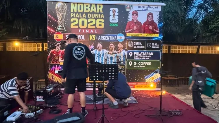 Dharmasraya Nobar Final Spanyol vs Argentina, Bazar UMKM Siap Ramaikan
