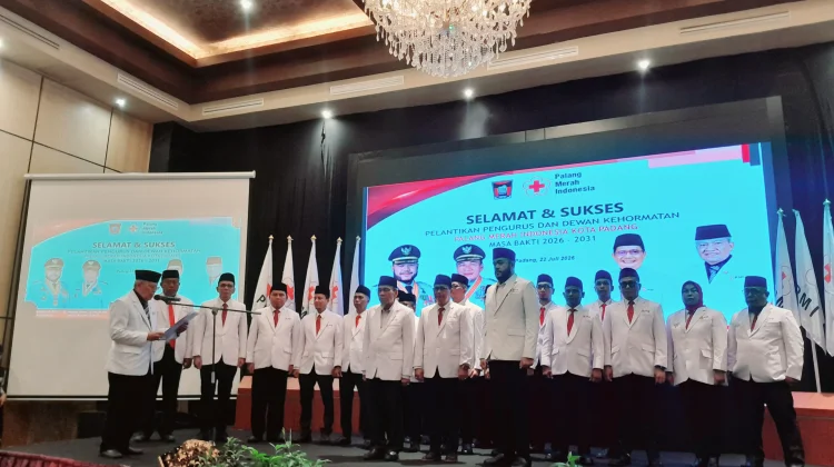 Pelantikan Pengurus, PMI Kota Padang Perkuat Peran dalam Penanganan Pascabencana