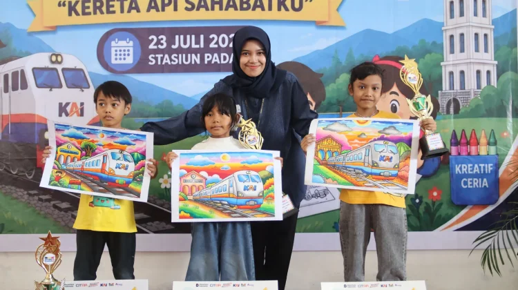 Hari Anak Nasional KAI Divre II Sumbar Hadirkan Lomba Mewarnai Gratis