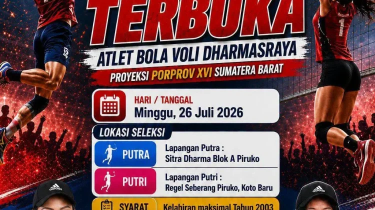 Dharmasraya Gelar Seleksi Terbuka Atlet Voli menuju Porprov Sumbar
