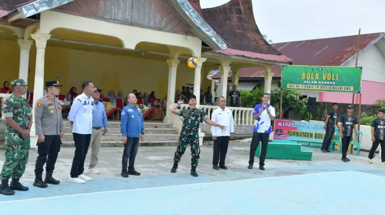 Yonif Singgalang Gelar Turnamen Voli Sambut Hari Jadi Pertama