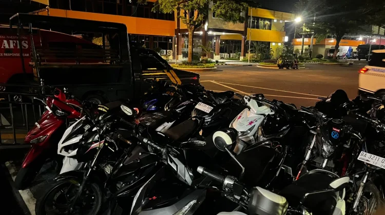 Timsus Charlie Polresta Padang Amankan 18 Motor Knalpot Brong