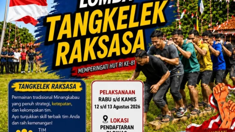 Dishub Pessel Gelar Lomba Tangkelek Raksasa Semarakkan HUT RI