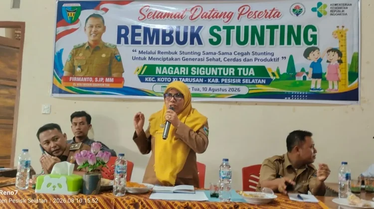 Dinkes Pessel Kawal Pelaksanaan Rembuk Stunting di Nagari Siguntur Tua