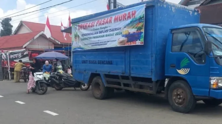 Tekan Inflasi, Pemkab Pasbar Gelar Pasar Murah di Rabi Jonggor