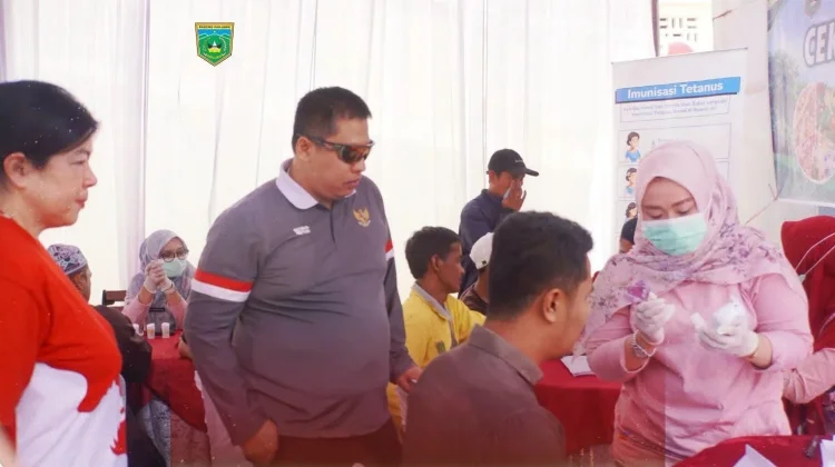 Sambut HUT RI, Pemko Gelar Cek Kesehatan Gratis di Pasar Pusat