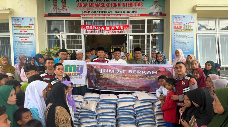 Semarak HUT RI, Ditsamapta Polda Sumbar Berbagi Bersama Anak Yatim di Bungtekab