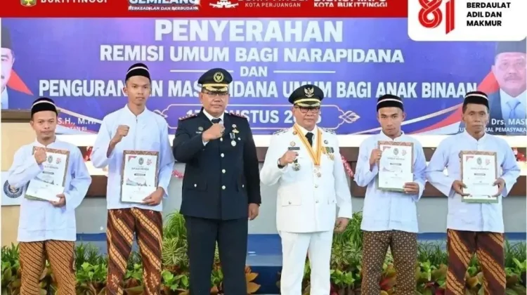 HUT RI ke 81, Sebanyak 377 Warga Binaan Bukittinggi Terima Remisi