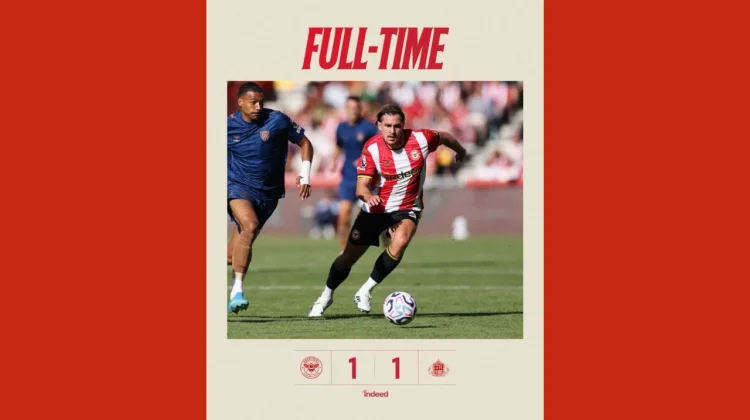 Brentford Ditahan Sunderland lewat Gol Penalti