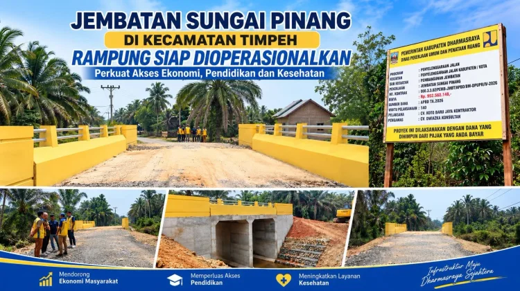 Jembatan Sungai Pinang Rampung, Akses Timpeh Semakin Lancar