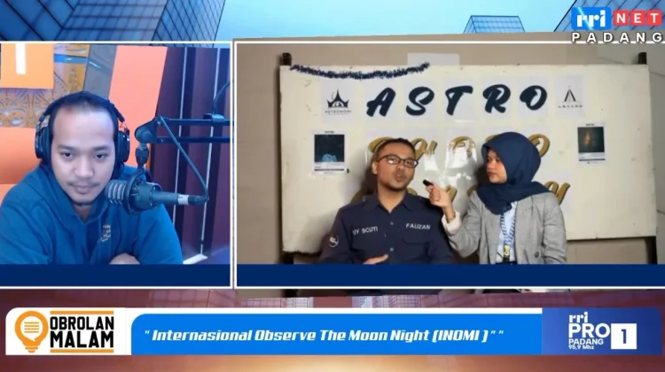 Semangat Komunitas Astronomi Sumbar Amati Bulan Ditengah Hujan