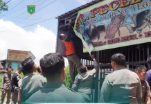 Pemko Padang Panjang Tertibkan Spanduk dan Booth Pedagang