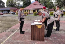 Jabatan Kasat Lantas dan Binmas Polres Solok Selatan Diserahterimakan