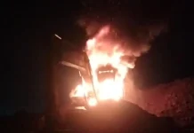 Satu Unit Alat Berat di Lubeg Padang Terbakar
